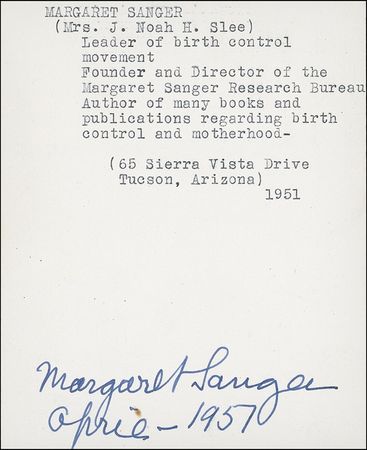 Lot #365 Margaret Sanger - Image 2