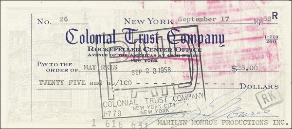 Lot 1051 Marilyn Monroe