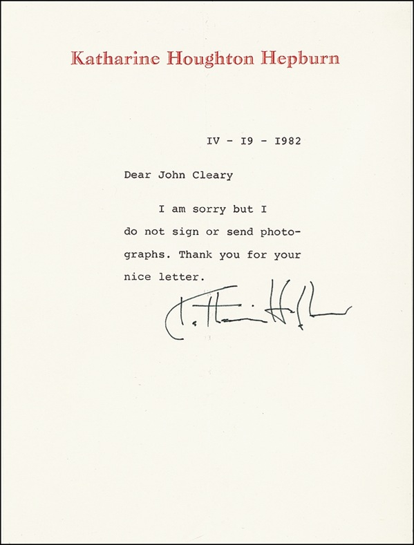 Lot 978 Katharine Hepburn