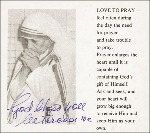 Lot 274 Mother Teresa