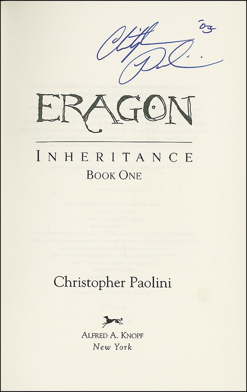 Lot 528 Christopher Paolini