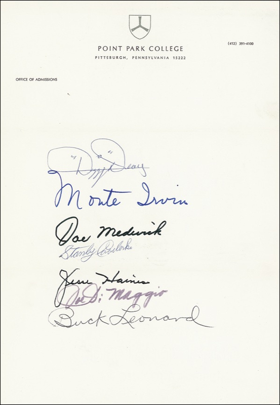 Lot 1240 Baseball Hall of Famers