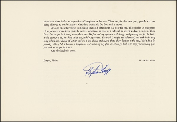 Lot 508  Lord John Signatures