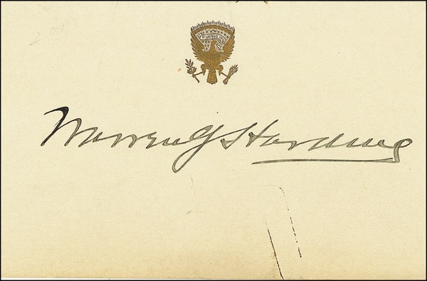 Lot 75 Warren G. Harding