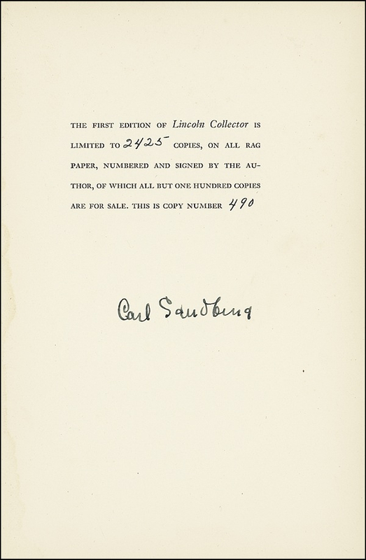 Lot 542 Carl Sandburg