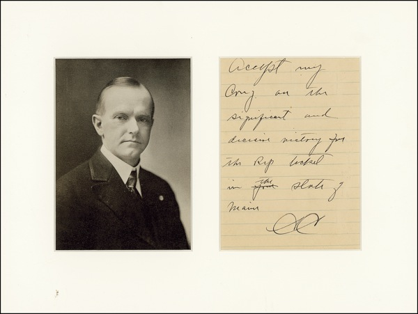 Lot 41 Calvin Coolidge