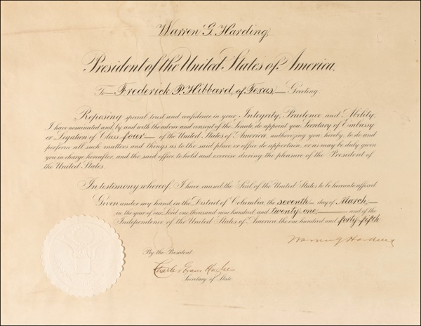 Lot 77 Warren G. Harding