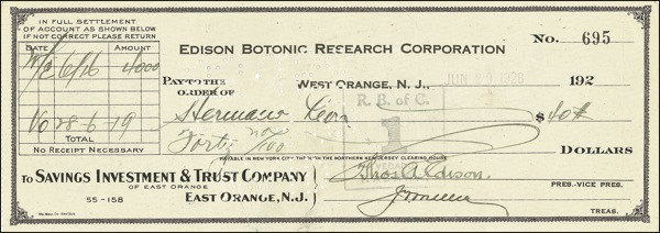 Lot 226 Thomas Edison