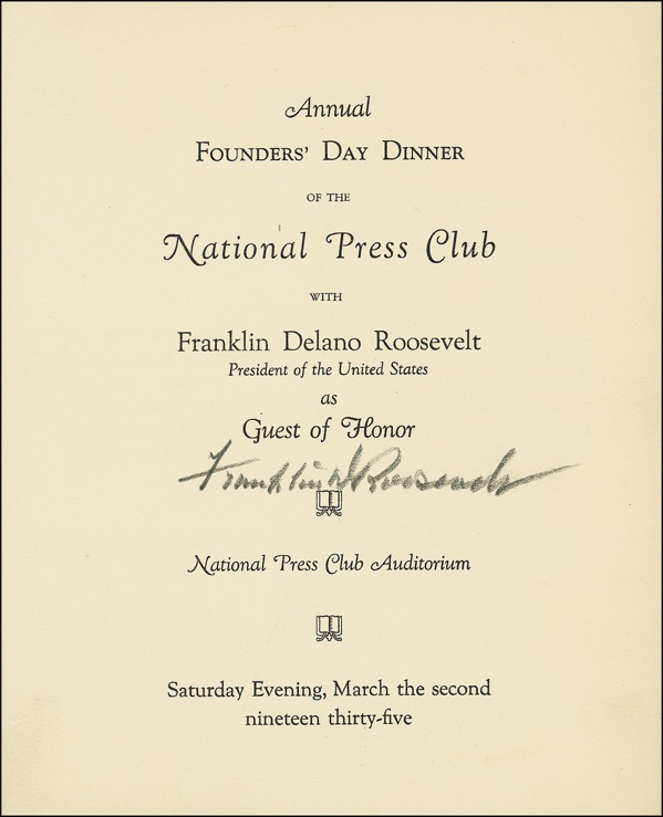 Lot 144 Franklin D. Roosevelt