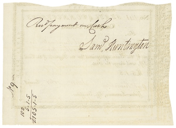 Lot 212 Declaration of Independence: Huntington, Samuel