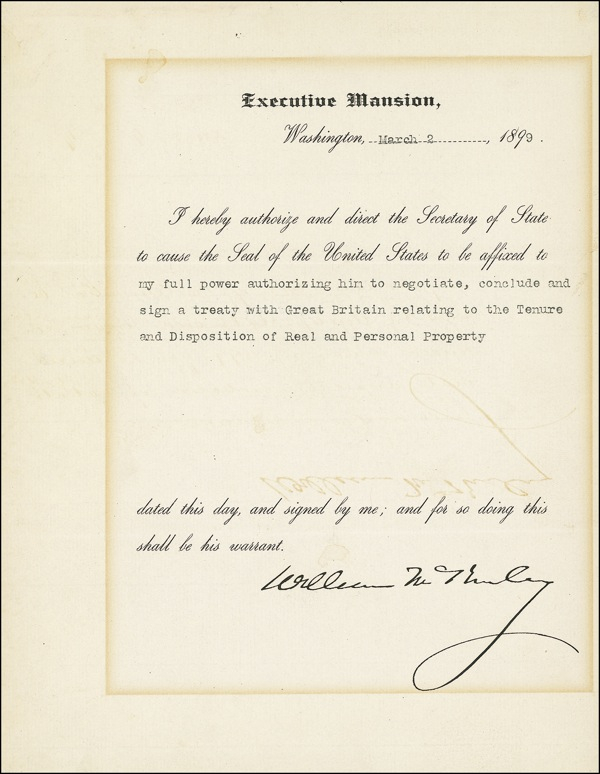 Lot 100 William McKinley