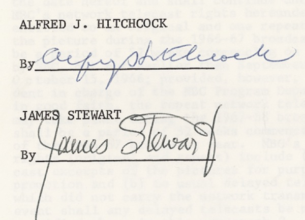 Lot 983 Alfred Hitchcock and James Stewart