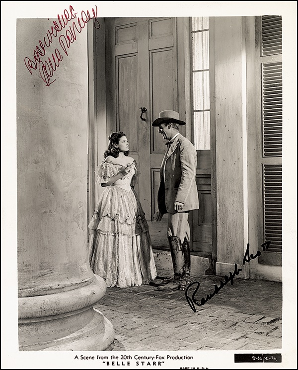 Lot 1165 Gene Tierney and Randolph Scott