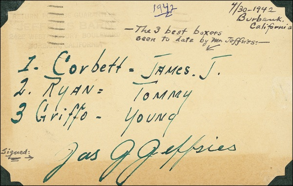 Lot 1369 James J. Jeffries