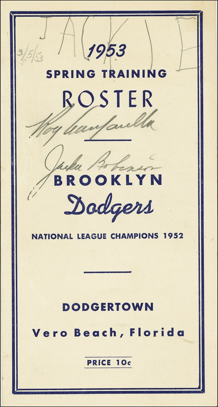 Lot 1467 Jackie Robinson and Roy Campanella