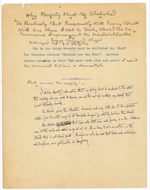 Lot 551 George Bernard Shaw
