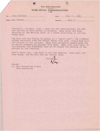 Lot #573 Roy Disney - Image 1