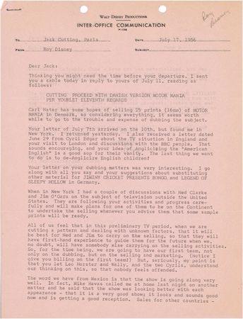 Lot #573 Roy Disney - Image 2