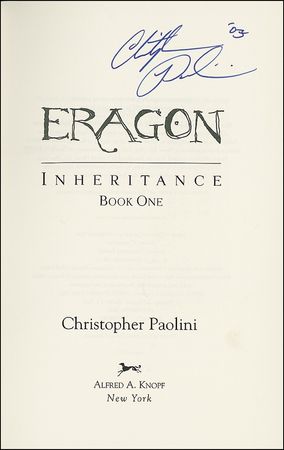 Lot #528 Christopher Paolini - Image 1
