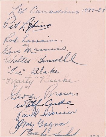 Lot #1495 Babe Siebert and the Montreal Canadiens - Image 1