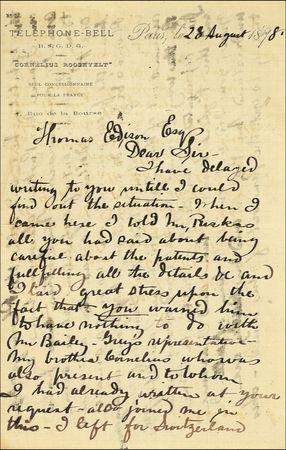 Lot #220 Thomas Edison: Hilborne Roosevelt - Image 4