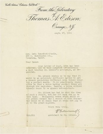 Lot #225 Thomas Edison - Image 2