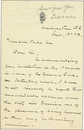 Lot #266 Abraham Lincoln: Barnes, Joseph K. - Image 2