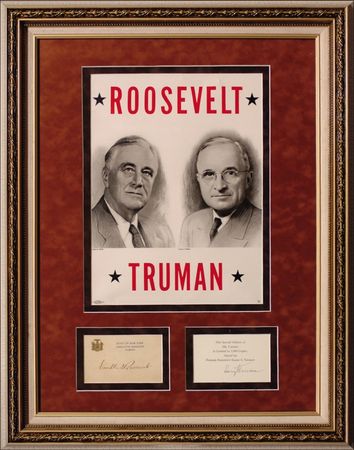 Lot #136 Franklin D. Roosevelt and Harry S. Truman - Image 1
