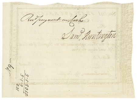Lot #212 Declaration of Independence: Huntington, Samuel - Image 1