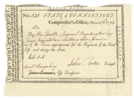 Lot #212 Declaration of Independence: Huntington, Samuel - Image 2