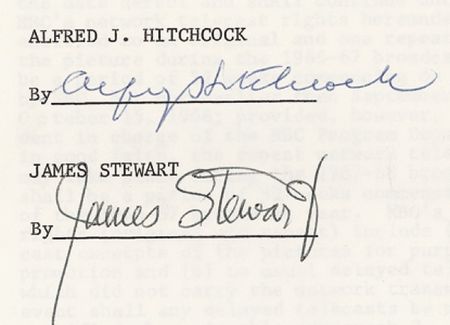 Lot #983 Alfred Hitchcock and James Stewart - Image 1