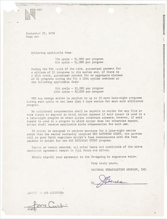 Lot #1110 Saturday Night Live - Image 1
