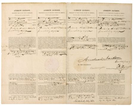 Lot #64 Four-language Ship?s Papers: Andrew Jackson - Image 3