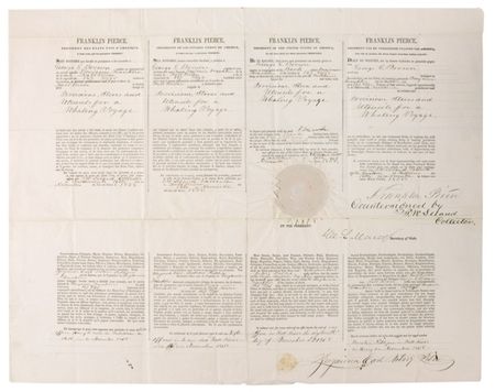 Lot #66  Four-language Ship?s Papers: Franklin Pierce - Image 1