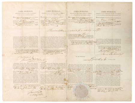 Lot #61  Four-language Ship’s Papers: James Buchanan - Image 3