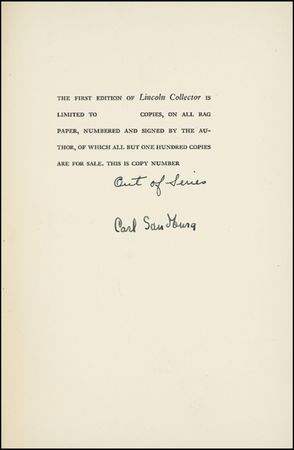 Lot #464 Carl Sandburg - Image 1