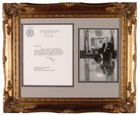 Lot #191 J. Edgar Hoover - Image 1