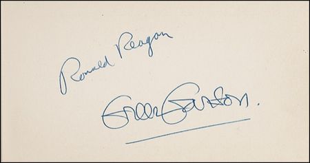 Lot #101 Ronald Reagan and Greer Garson - Image 1