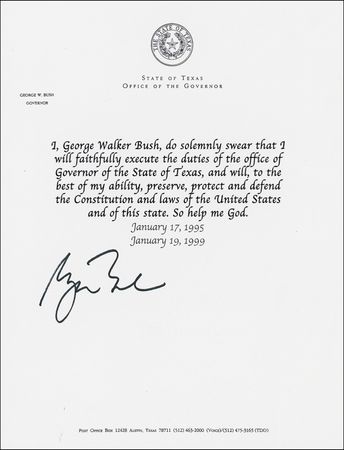 Lot #9 George W. Bush