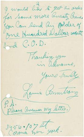 Lot #544 Louis Armstrong - Image 1