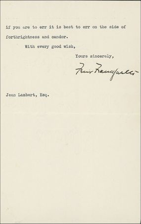 Lot #169 Felix Frankfurter - Image 1