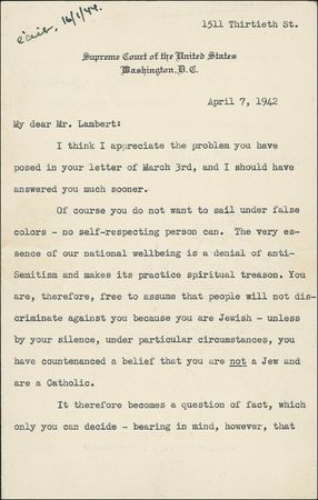 Lot #169 Felix Frankfurter - Image 2