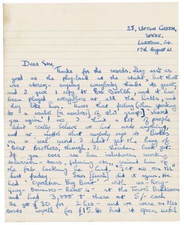 Lot #554 Beatles: George Harrison - Image 1