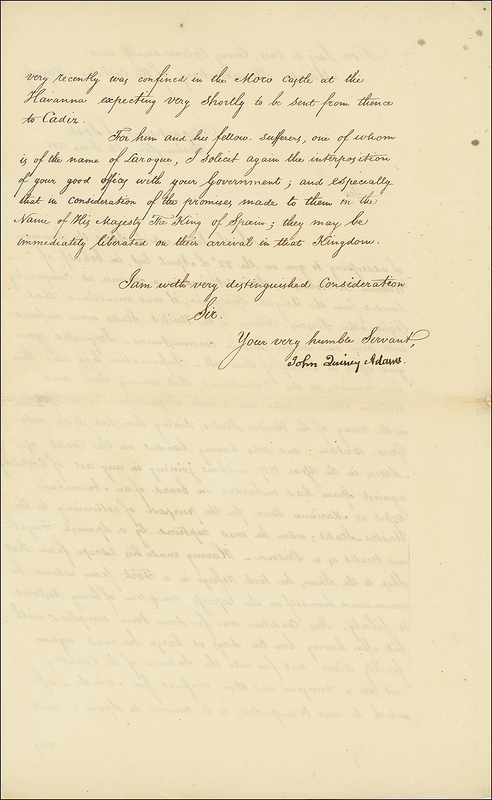 Lot 1 John Quincy Adams