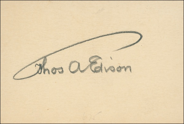 Lot 209 Thomas Edison