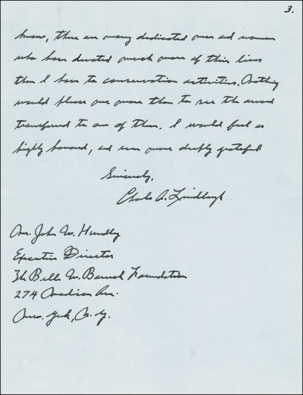 Lot 396 Charles Lindbergh