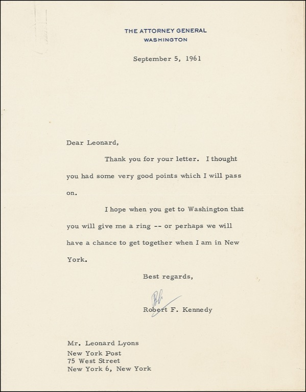 Lot 245 Robert F. Kennedy