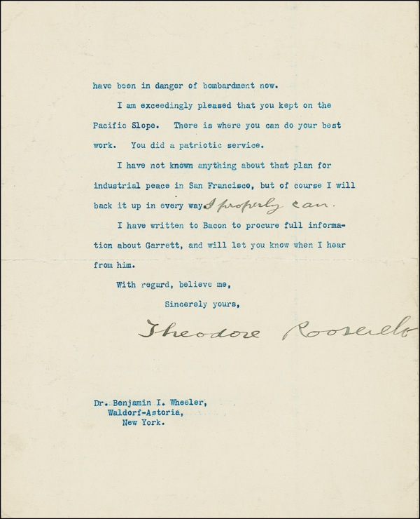 Lot 134 Theodore Roosevelt
