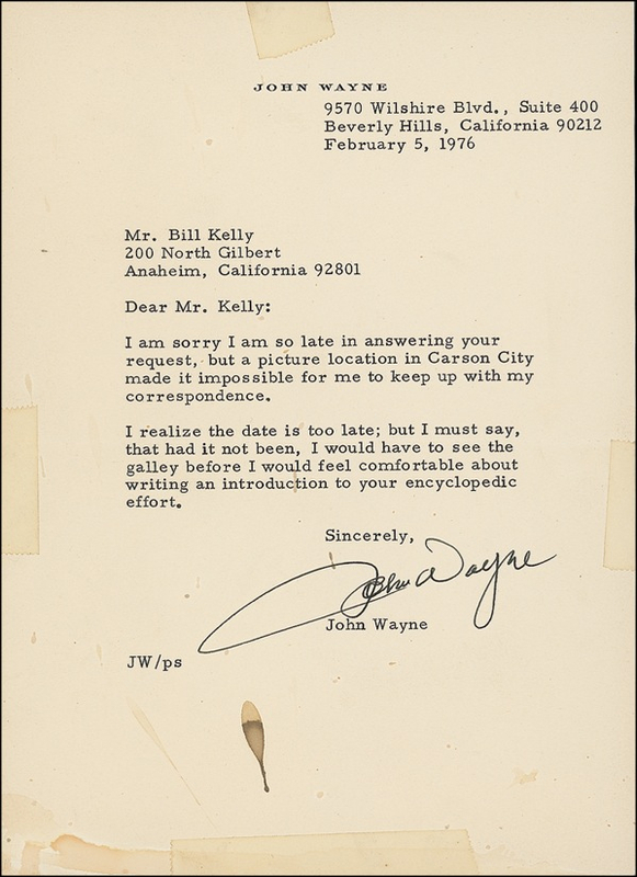 Lot 1151 John Wayne