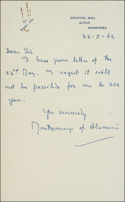 Lot 341 Montgomery of Alamein